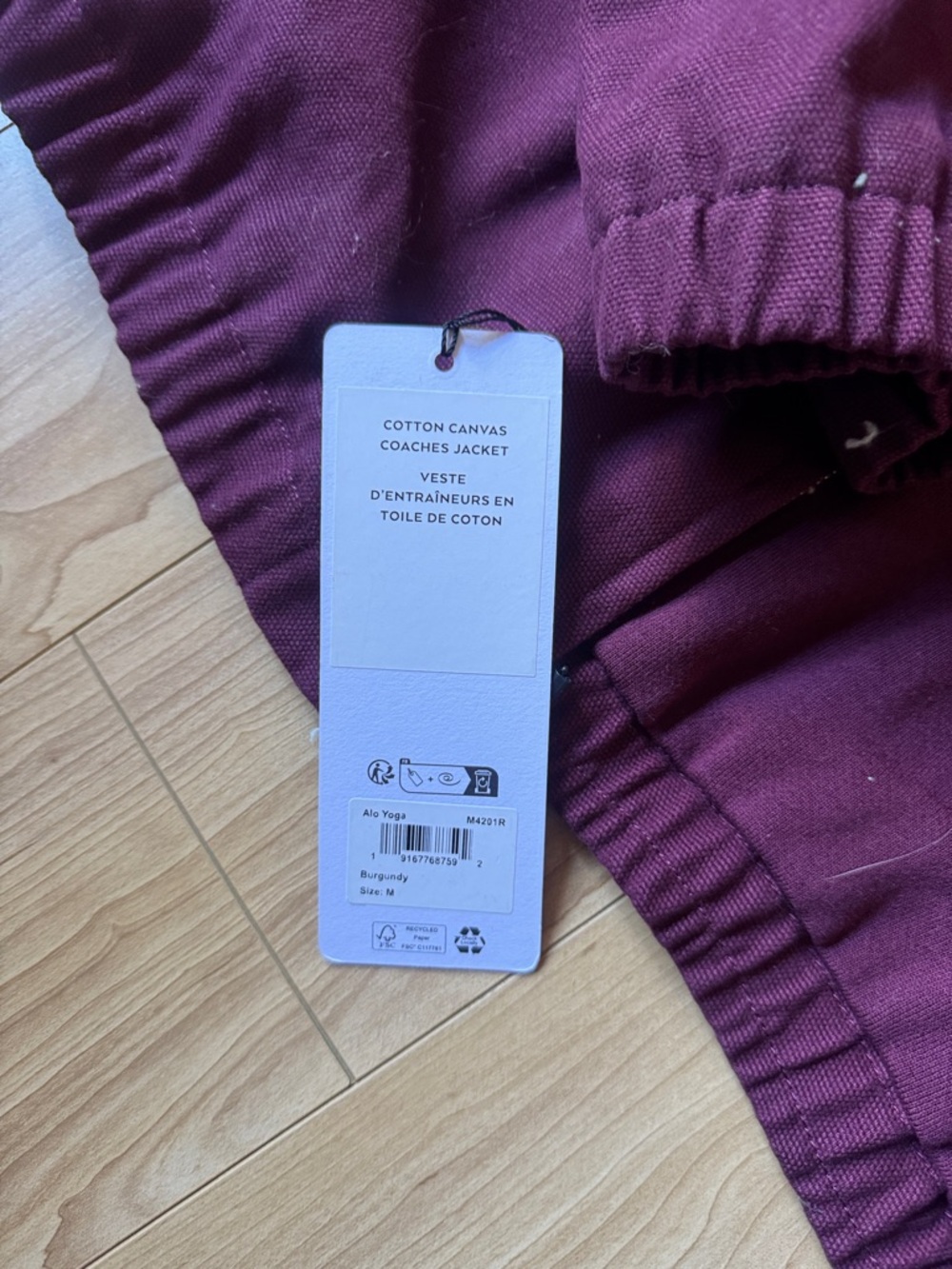 ALO Yoga Cotton Canvas coaches Jacket - Picture 3 of 4